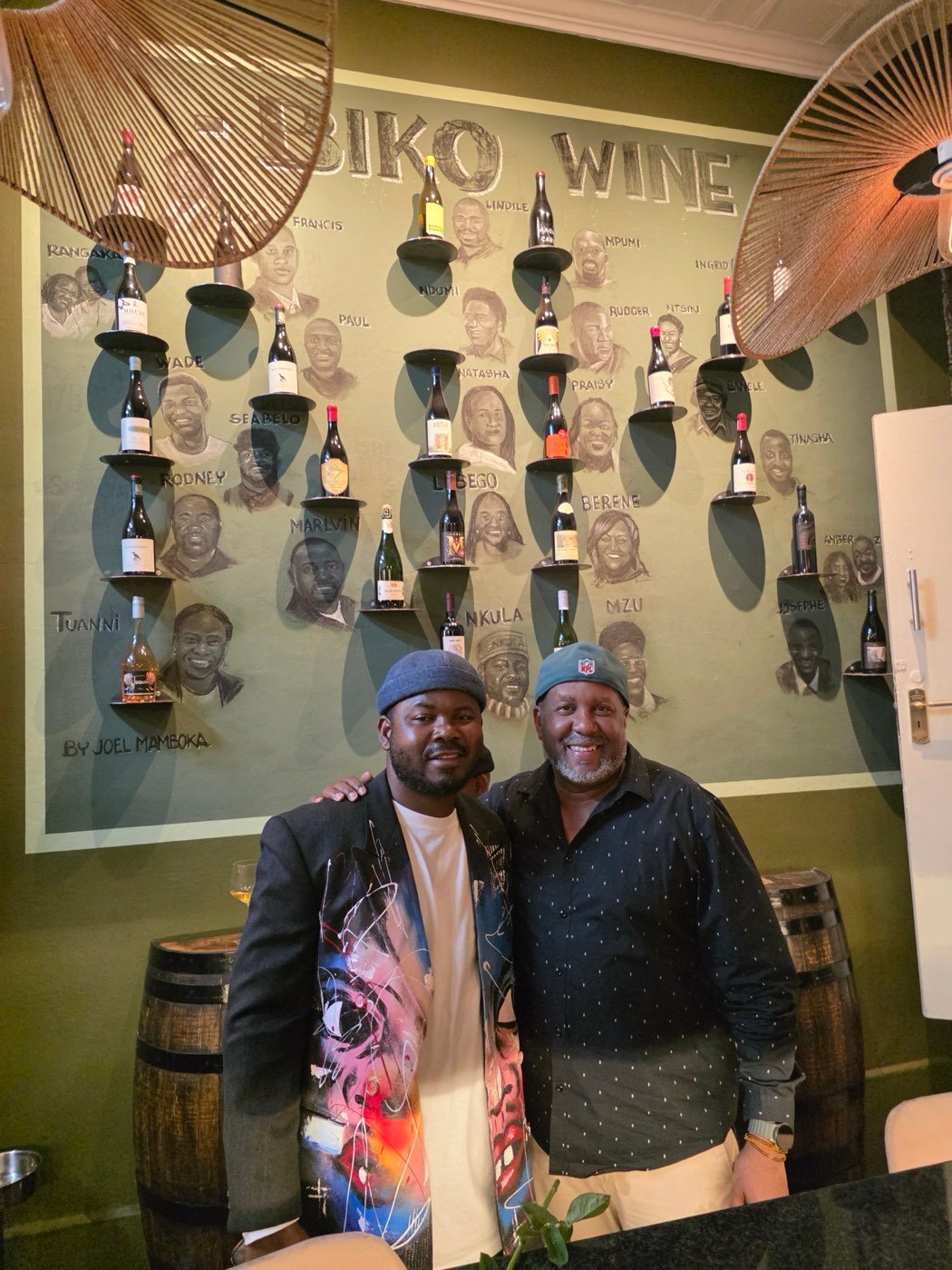 Norman with a South African wine professional at Siko Wine